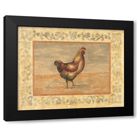 Hen Black Modern Wood Framed Art Print with Double Matting by Schippel, Banafshe