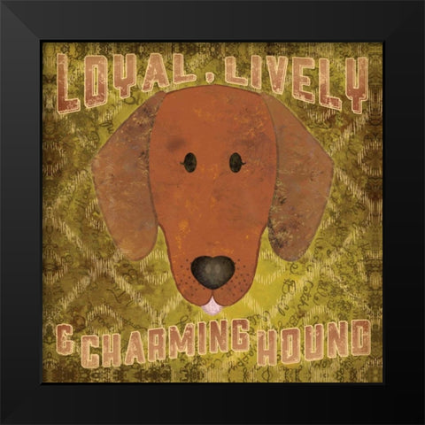 Dachshund Black Modern Wood Framed Art Print by Sta Teresa, Ashley