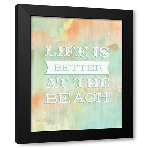 Life Beach Black Modern Wood Framed Art Print by Sta Teresa, Ashley