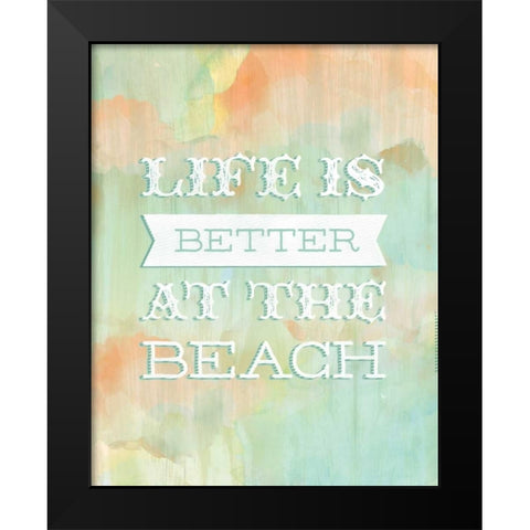 Life Beach Black Modern Wood Framed Art Print by Sta Teresa, Ashley