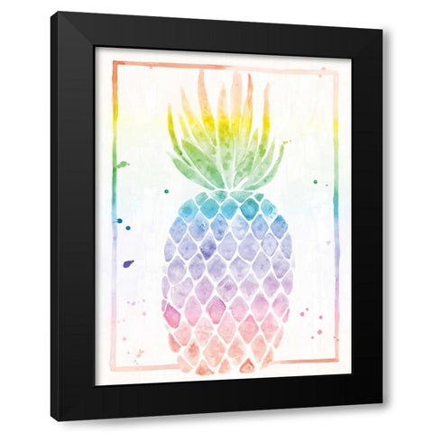 Pineapple Sunrise Black Modern Wood Framed Art Print with Double Matting by Sta Teresa, Ashley