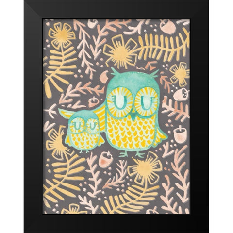 Owlette Black Modern Wood Framed Art Print by Sta Teresa, Ashley