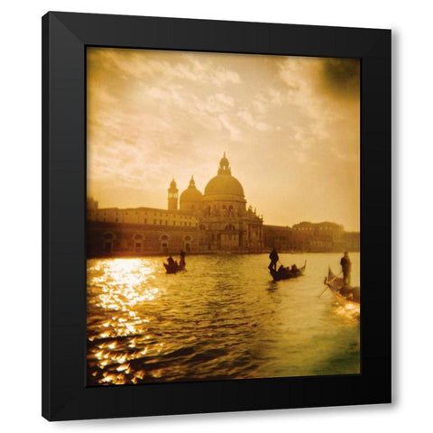 Venezia Sunset I Black Modern Wood Framed Art Print with Double Matting by Clayton-Thompson, Philip