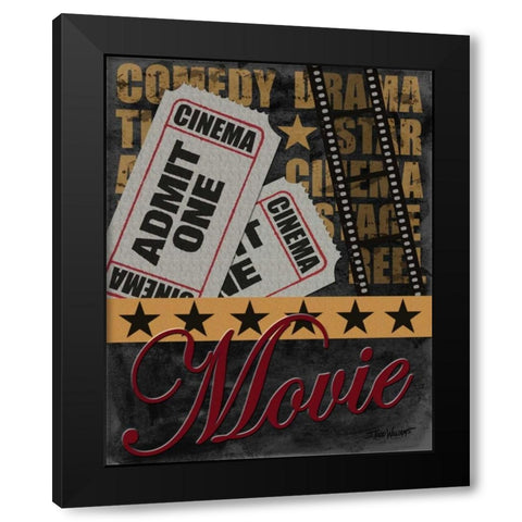 Movie Black Modern Wood Framed Art Print by Williams, Todd
