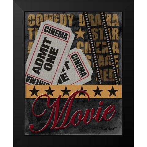 Movie Black Modern Wood Framed Art Print by Williams, Todd