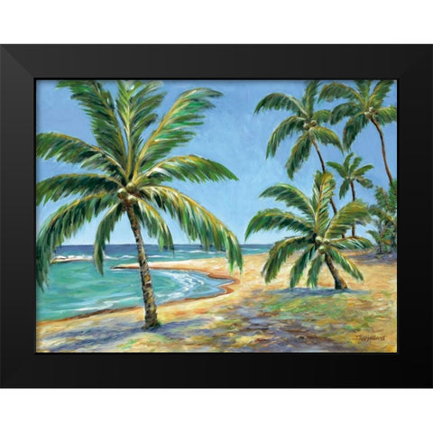 Tropical Beach Black Modern Wood Framed Art Print by Williams, Todd