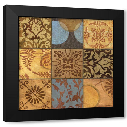 Decorative Patchwork I Black Modern Wood Framed Art Print by Williams, Todd