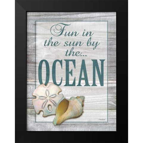 Fun in the Sun Black Modern Wood Framed Art Print by Williams, Todd