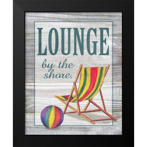 Lounge by the Shore Black Modern Wood Framed Art Print by Williams, Todd