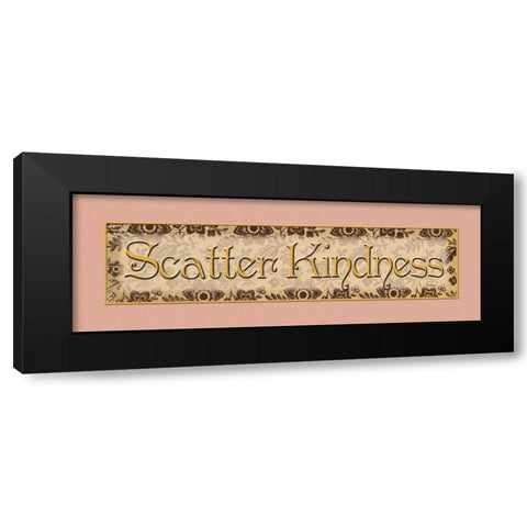 Scatter Kindness Black Modern Wood Framed Art Print with Double Matting by Williams, Todd