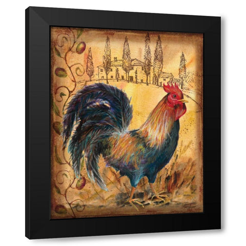 Tuscan Rooster I Black Modern Wood Framed Art Print by Williams, Todd