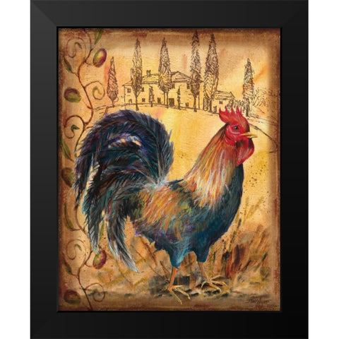 Tuscan Rooster I Black Modern Wood Framed Art Print by Williams, Todd