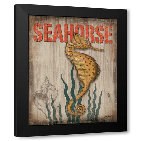 Seahorse Black Modern Wood Framed Art Print by Williams, Todd
