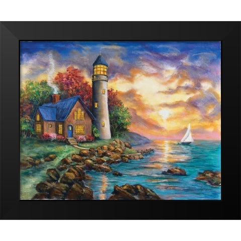 Departure Black Modern Wood Framed Art Print by Williams, Todd