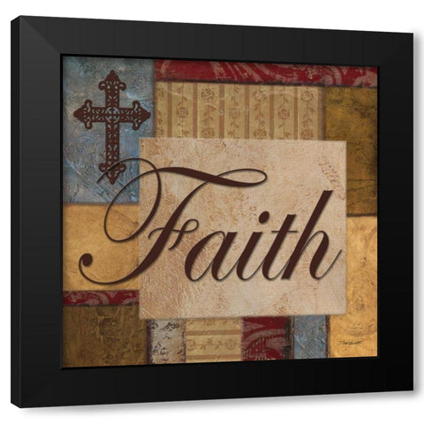 Faith Black Modern Wood Framed Art Print with Double Matting by Williams, Todd