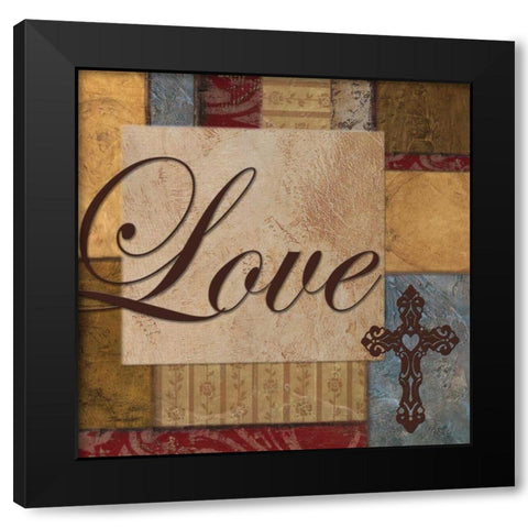 Love Black Modern Wood Framed Art Print by Williams, Todd