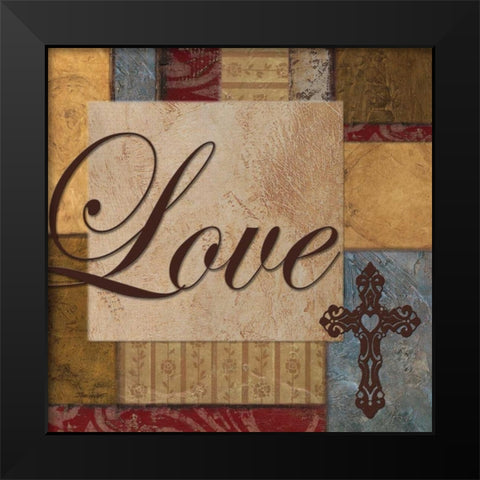 Love Black Modern Wood Framed Art Print by Williams, Todd