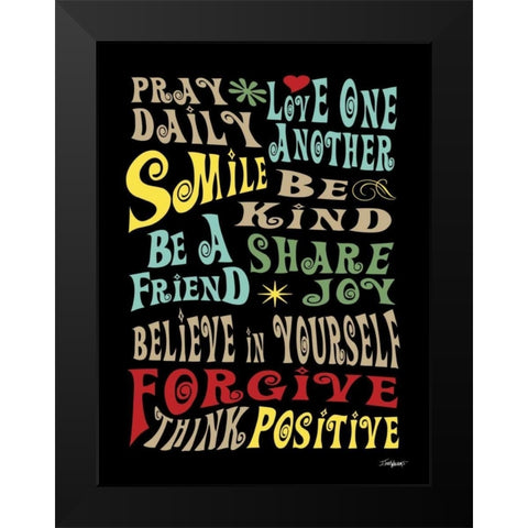 Words to Live By II Black Modern Wood Framed Art Print by Williams, Todd