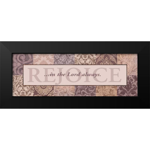 Rejoice Black Modern Wood Framed Art Print by Williams, Todd