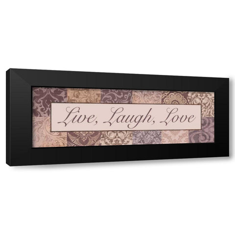 Live - Laugh - Love Black Modern Wood Framed Art Print with Double Matting by Williams, Todd