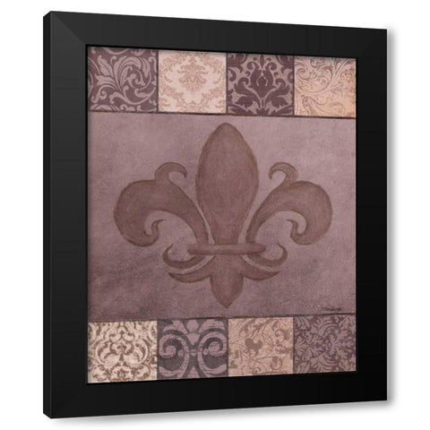 Fleur de Lis I Black Modern Wood Framed Art Print by Williams, Todd