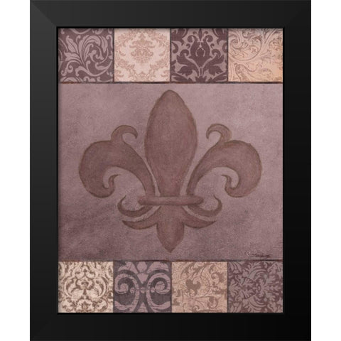 Fleur de Lis I Black Modern Wood Framed Art Print by Williams, Todd
