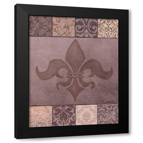 Fleur de Lis II Black Modern Wood Framed Art Print by Williams, Todd