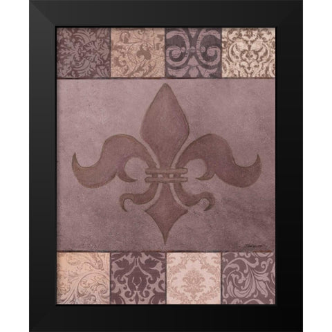 Fleur de Lis II Black Modern Wood Framed Art Print by Williams, Todd