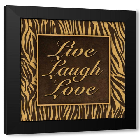 Live - Laugh - Love II Black Modern Wood Framed Art Print with Double Matting by Williams, Todd