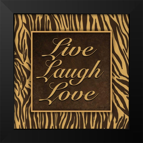 Live - Laugh - Love II Black Modern Wood Framed Art Print by Williams, Todd