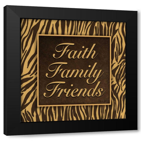 Faith - Family - Friends II Black Modern Wood Framed Art Print with Double Matting by Williams, Todd