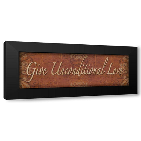 Unconditional Love Black Modern Wood Framed Art Print by Williams, Todd
