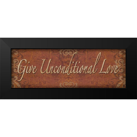 Unconditional Love Black Modern Wood Framed Art Print by Williams, Todd