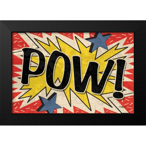 Pow Black Modern Wood Framed Art Print by Williams, Todd