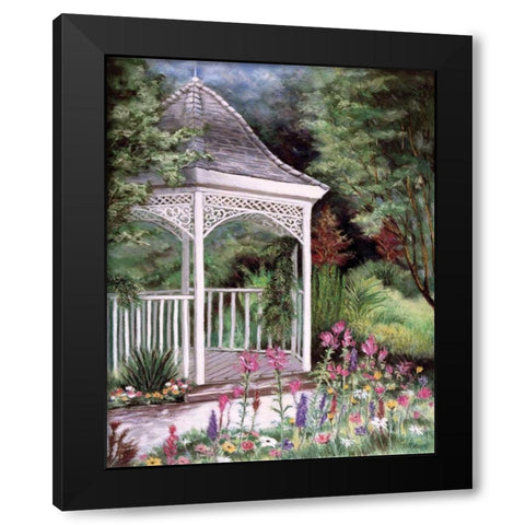 Garden Retreat I Black Modern Wood Framed Art Print with Double Matting by Williams, Todd