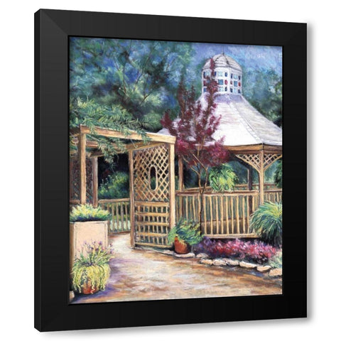 Garden Retreat II Black Modern Wood Framed Art Print with Double Matting by Williams, Todd