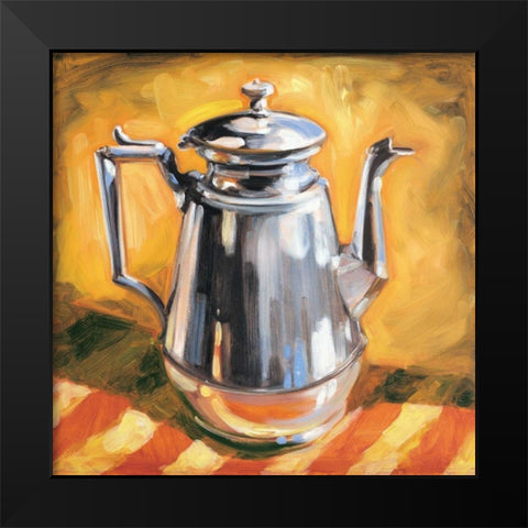 Tea Pot I Black Modern Wood Framed Art Print by Waldron, Sarah