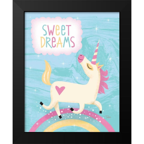Unicorn I Black Modern Wood Framed Art Print by Woo, Teresa