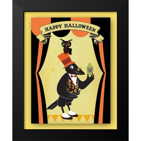 Dr. Crow I Black Modern Wood Framed Art Print by Woo, Teresa
