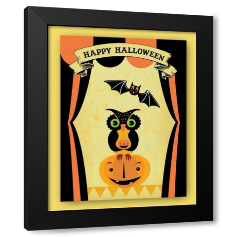 Dr. Crow IV Black Modern Wood Framed Art Print with Double Matting by Woo, Teresa