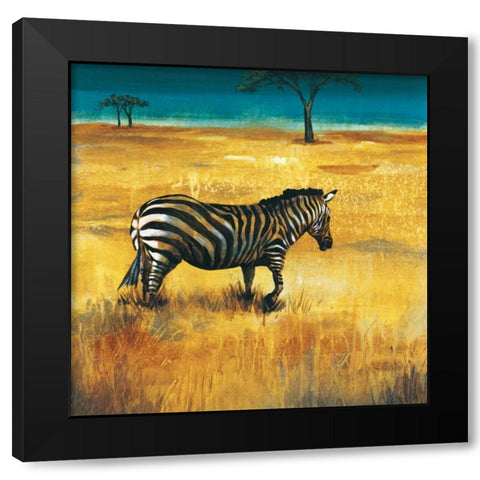 On the Plains I Black Modern Wood Framed Art Print with Double Matting by Werbelow, Selina
