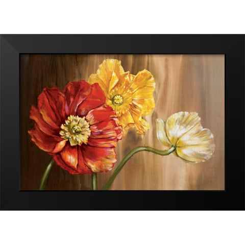 Poppies Black Modern Wood Framed Art Print by Werbelow, Selina
