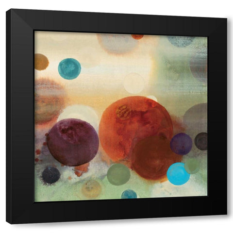 Circle Dreams I Black Modern Wood Framed Art Print with Double Matting by Werbelow, Selina