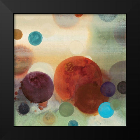 Circle Dreams I Black Modern Wood Framed Art Print by Werbelow, Selina
