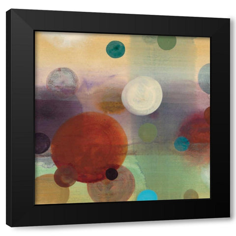 Circle Dreams II Black Modern Wood Framed Art Print with Double Matting by Werbelow, Selina