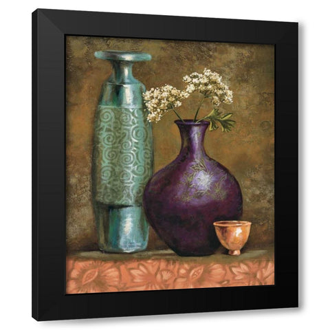 Persian Gardens II Black Modern Wood Framed Art Print with Double Matting by Werbelow, Selina