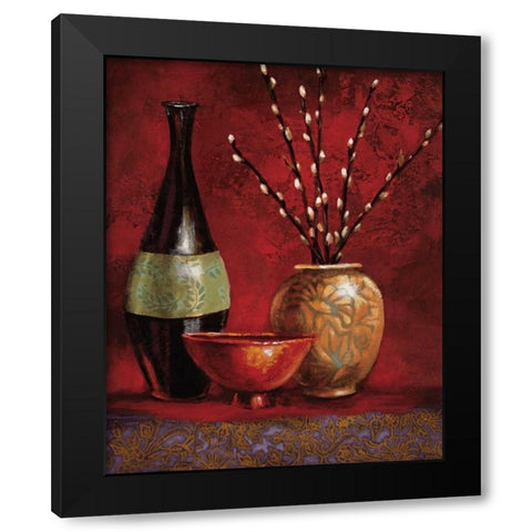 Persian Gardens III Black Modern Wood Framed Art Print with Double Matting by Werbelow, Selina