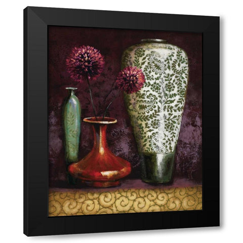 Persian Gardens IV Black Modern Wood Framed Art Print with Double Matting by Werbelow, Selina