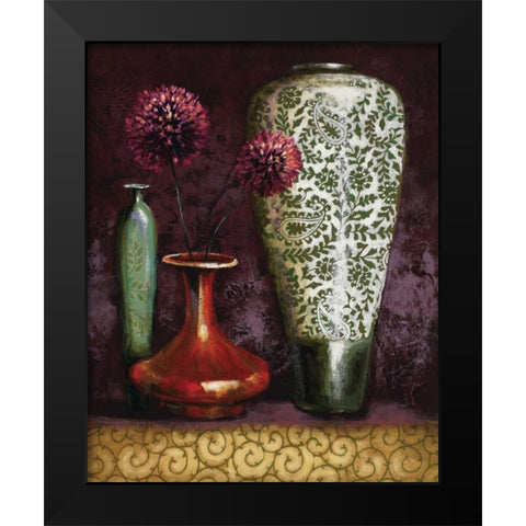 Persian Gardens IV Black Modern Wood Framed Art Print by Werbelow, Selina
