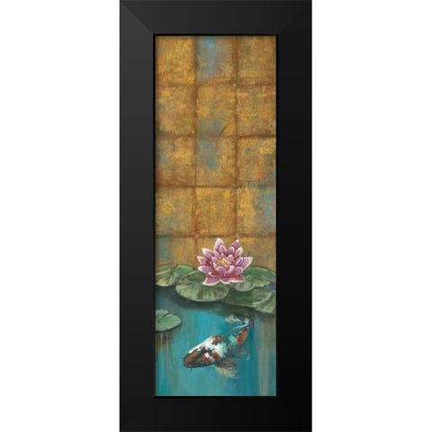 Golden Koi II Black Modern Wood Framed Art Print by Werbelow, Selina